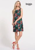 Floral Sequin Mini length Dress - GREEN MULTI / 2 - Dresses
