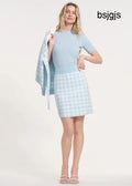 Gingham Pattern Knit Skirt