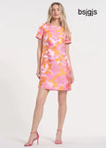 Mini Dress with Brocade Pattern - Bold Brocade / 2
