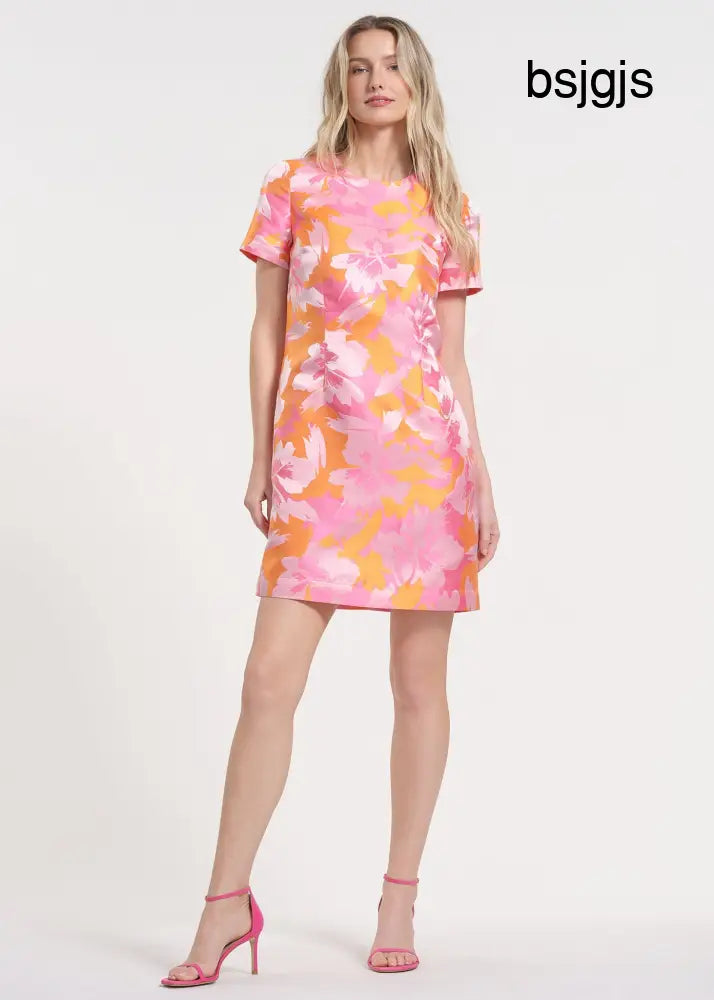 Mini Dress with Brocade Pattern - Bold Brocade / 2
