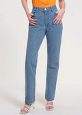 Patterned Flared Jeans - Midwash / 2 - Clothing