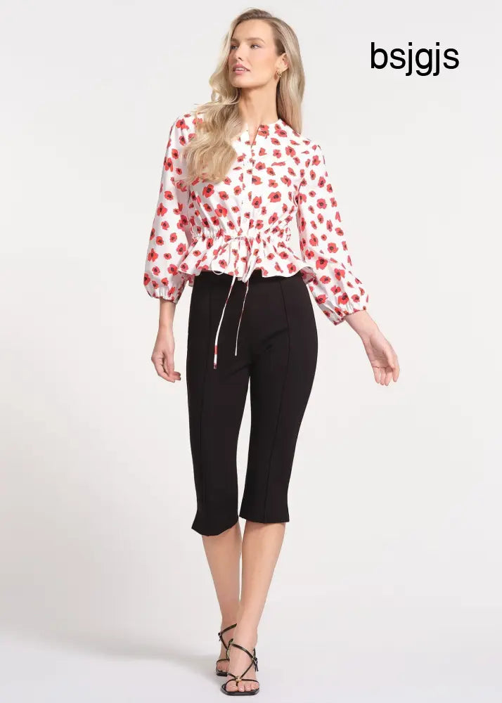 Ponte Capri Pants - BLACK / XS - Trousers