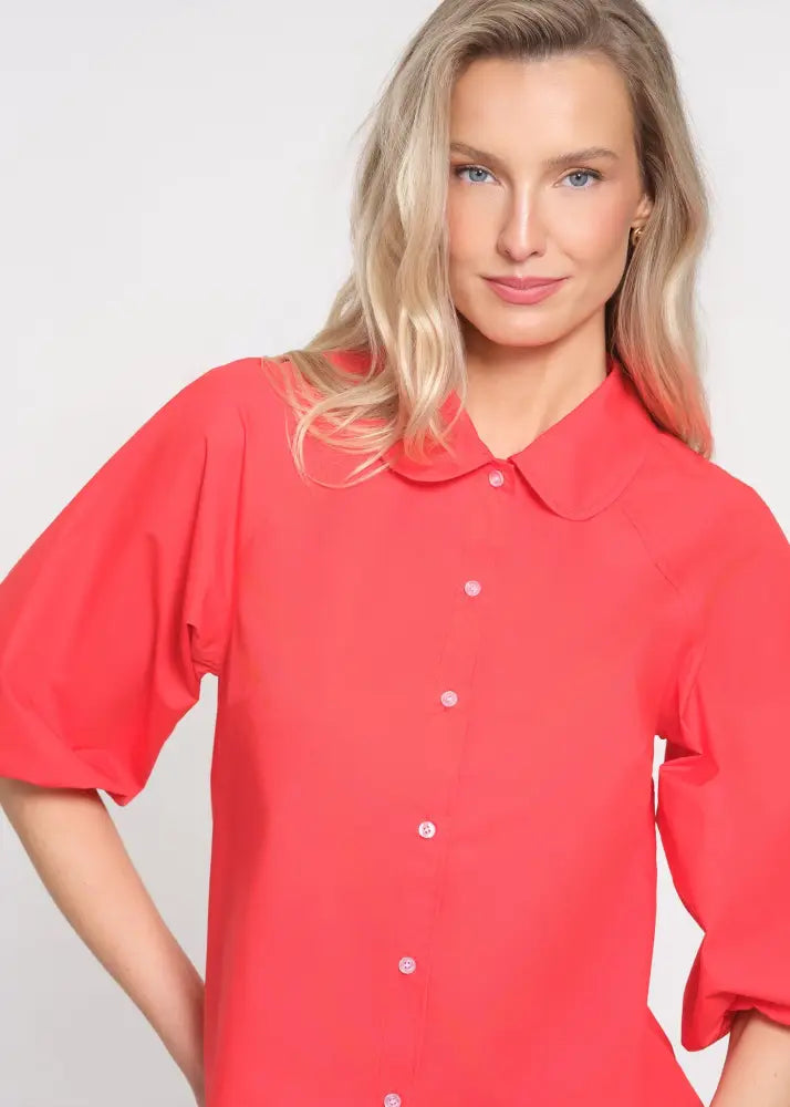 Puff Sleeve Blouse - Blouses