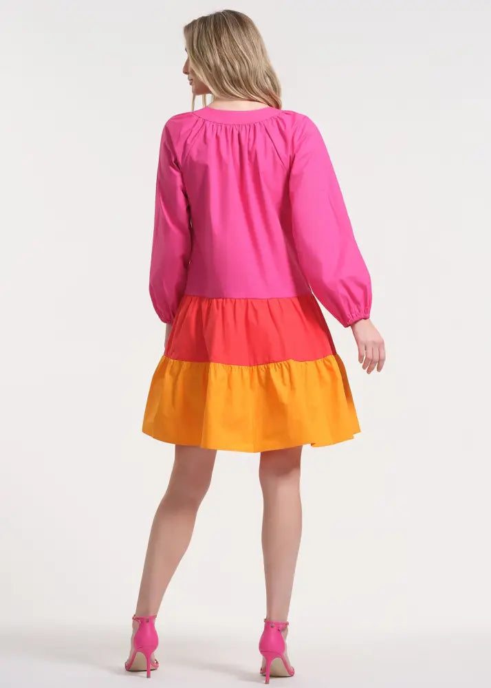 Raglan Dress with Balloon Sleeves - Clothing
