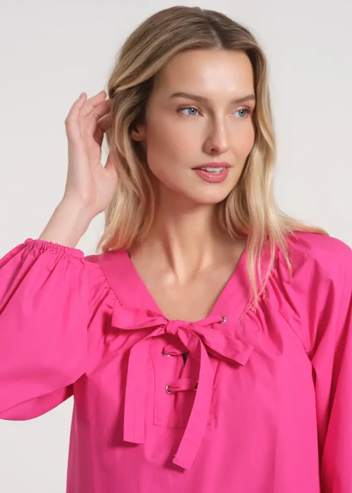 Raglan Dress with Balloon Sleeves - Clothing