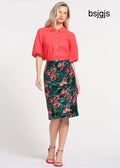 Sequin Floral Midi length Skirt - GREEN MULTI / 2 - Skirts
